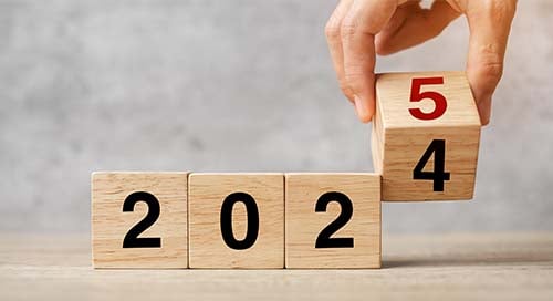 Blocks turning from 2024 to 2025.