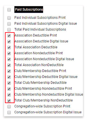 Association and club/membership categories