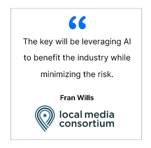 Quote from Fran Wills, Local Media Consortium