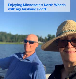Carey Witmer enjoying Minnesota's North Woods with her husband.