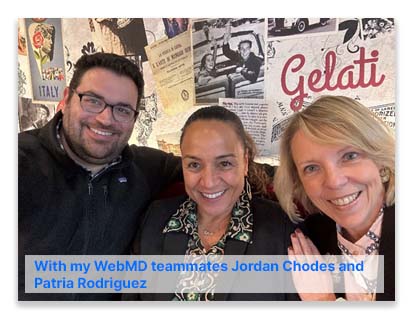 Vanessa Cognard with WebMD teammates Jordan Chodes and Patria Ridriguez.